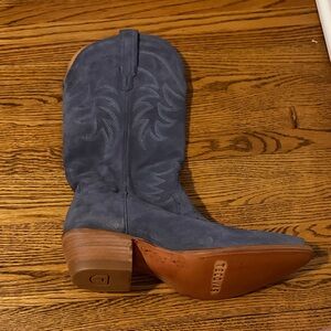Tecovas Blue Suede Women's Cowboy Boot